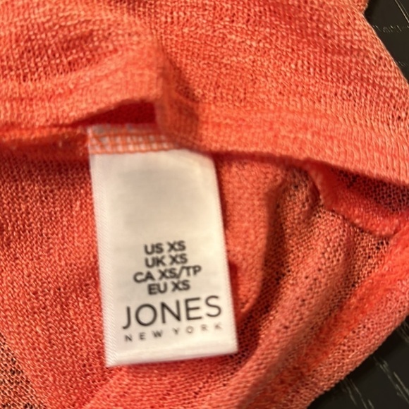 Jones New York Top - Shell Orange - Open Back Design size x-small NWT - Picture 8 of 9